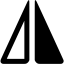 black flip horizontal icon