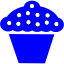 blue cupcake icon
