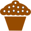 brown cupcake icon