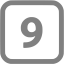 gray 9 icon