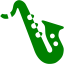 green alto saxophone icon