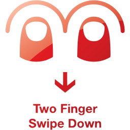 two finger swipe down 2 icon