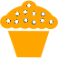 orange cupcake icon