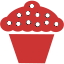 persian red cupcake icon