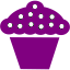 purple cupcake icon