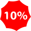 red 10 percent badge icon