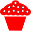 red cupcake icon