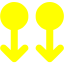 yellow 2f swipe down icon