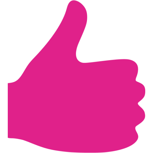 Barbie pink thumbs up icon - Free barbie pink hand icons