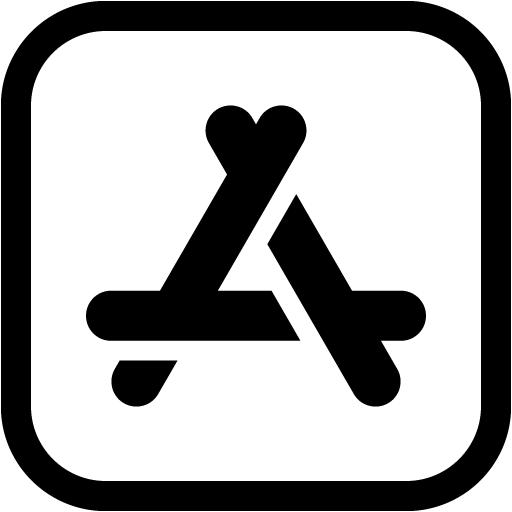 app store icon black