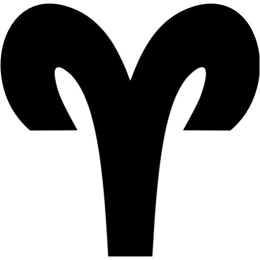 Black aries icon - Free black zodiac signs icons