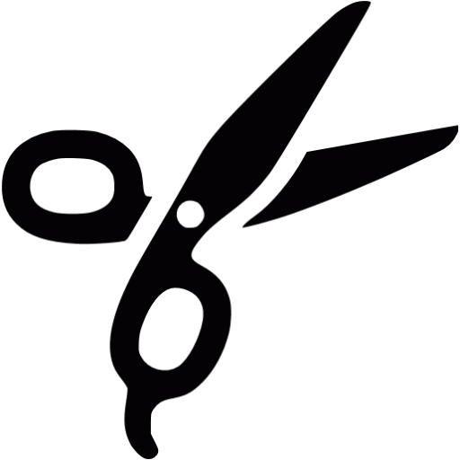 Black barber scissors icon - Free black scissors icons