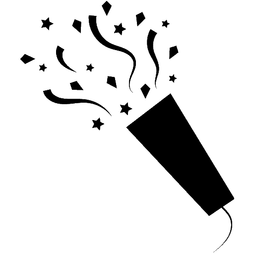 Black confetti icon - Free black party icons