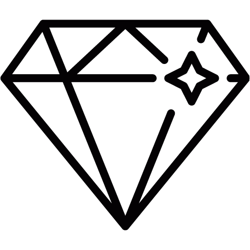 Black clearance diamond icon