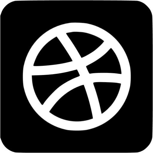 Black dribbble 3 icon - Free black site logo icons