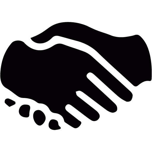 Black handshake logo, Black & White Computer Icons Handshake, shake hands,  hand, black White, logo png