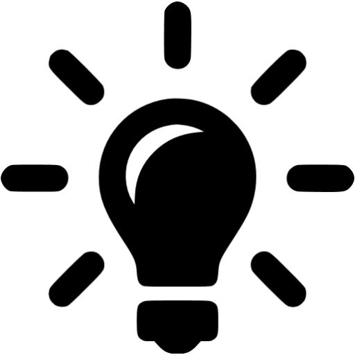 Black Idea Icon Free Black Light Bulb Icons