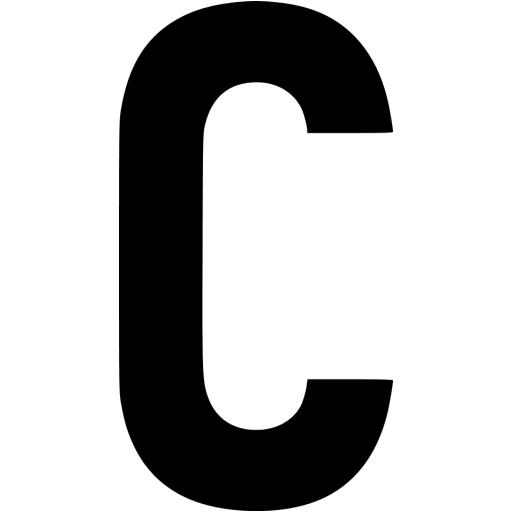 Black letter c icon - Free black letter icons