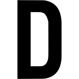 Black letter d icon - Free black letter icons