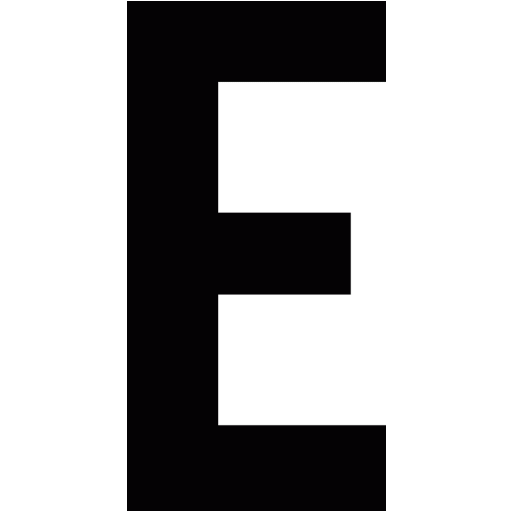 Black Letter E Icon Free Black Letter Icons