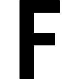Black letter f icon - Free black letter icons
