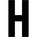 Black letter h icon - Free black letter icons