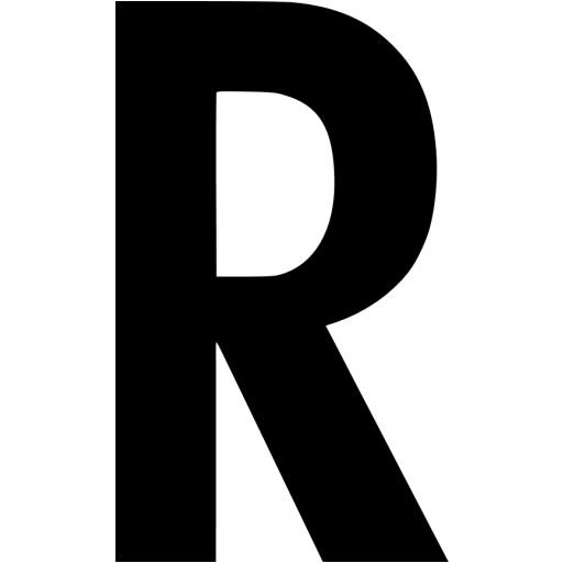 Black letter r icon - Free black letter icons