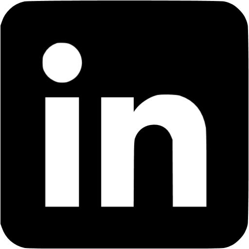 Black linkedin 3 icon - Free black site logo icons