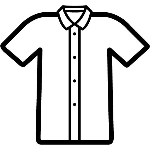 Black polo shirt icon - Free black clothes icons