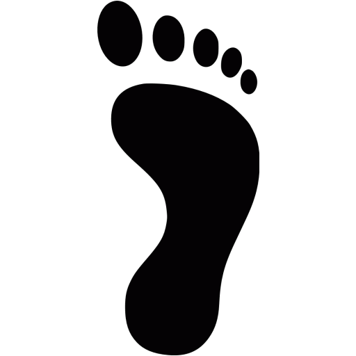 Black right footprint icon Free black footprint icons