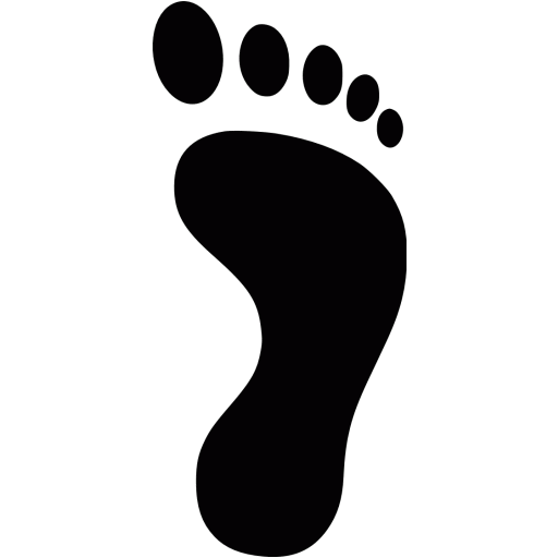 Black Right Footprint Icon Free Black Footprint Icons