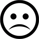 Black sad icon - Free black emoticon icons