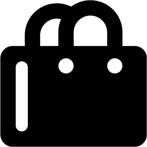Black shopping bag icon deals