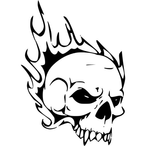 Black skull 51 icon - Free black skull icons