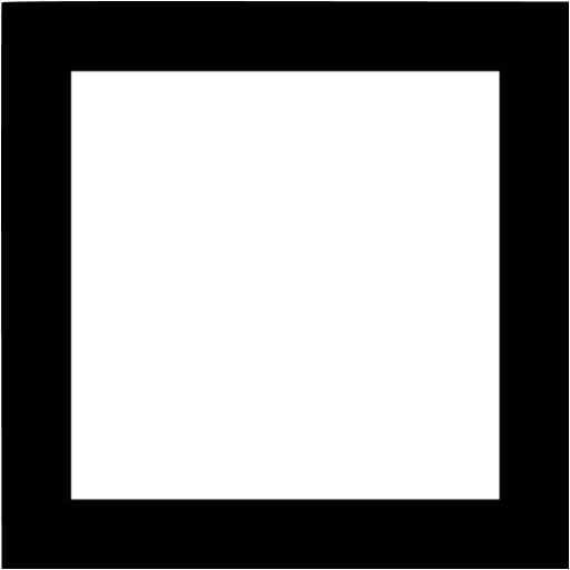 Black square outline icon - Free black shape icons