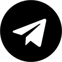 Black telegram 3 icon - Free black social icons