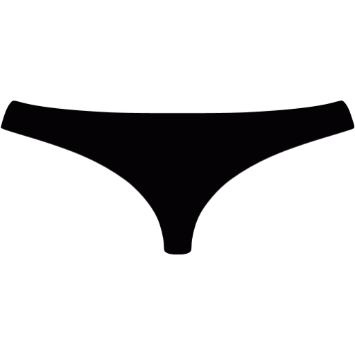 Black womens underwear icon - Free black clothes icons