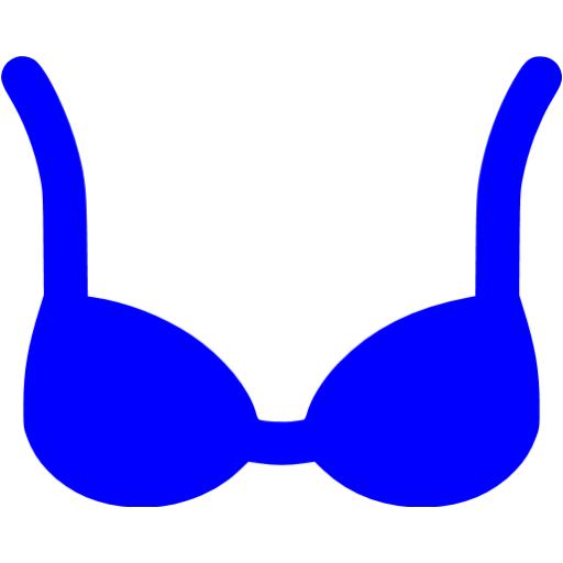 Blue bra icon - Free blue clothes icons