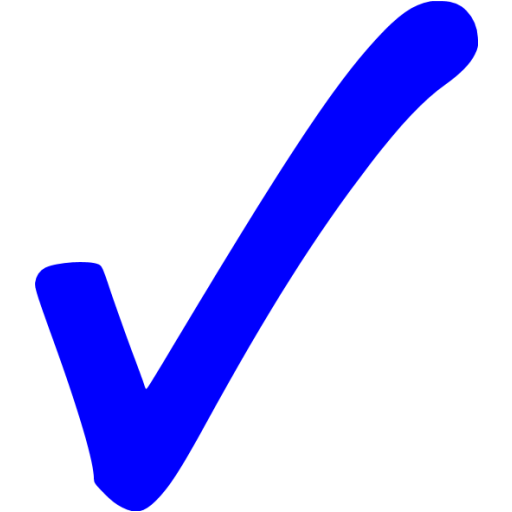 Blue check mark 7 icon - Free blue check mark icons