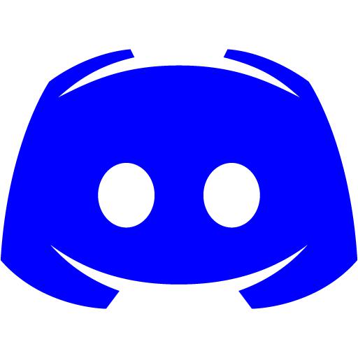 Blue discord 2 icon - Free blue site logo icons