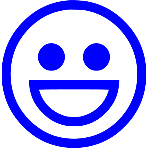 Blue emoticon 24 icon - Free blue emoticon icons