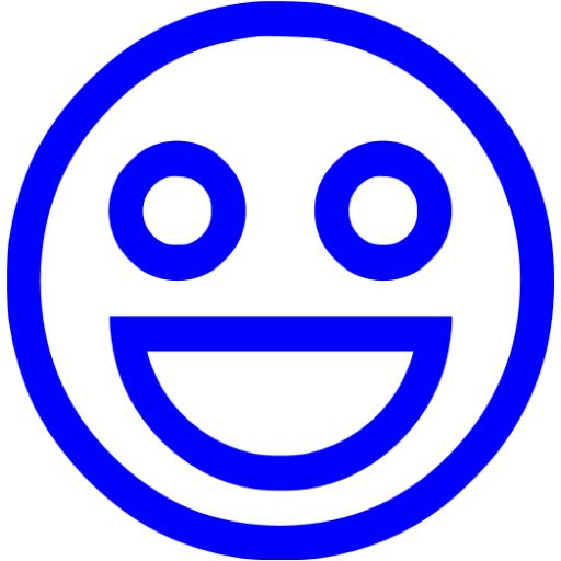 Blue emoticon 53 icon - Free blue emoticon icons