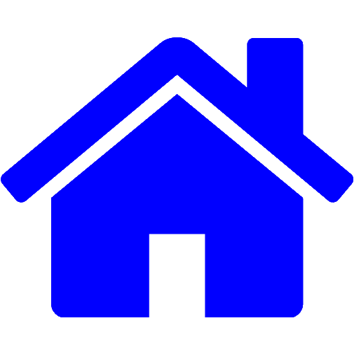 Blue house icon - Free blue house icons