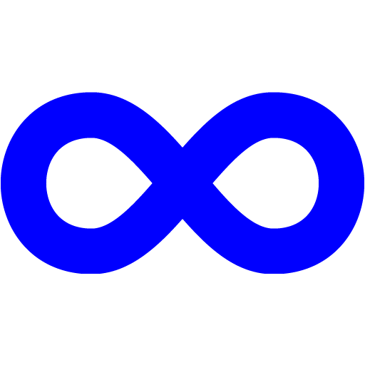 Blue infinity icon - Free blue infinity icons