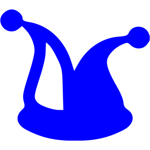 Blue joker icon - Free blue gamble icons