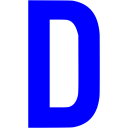 Blue letter d icon - Free blue letter icons