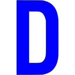 Blue letter d icon - Free blue letter icons