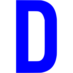 Blue letter d icon - Free blue letter icons