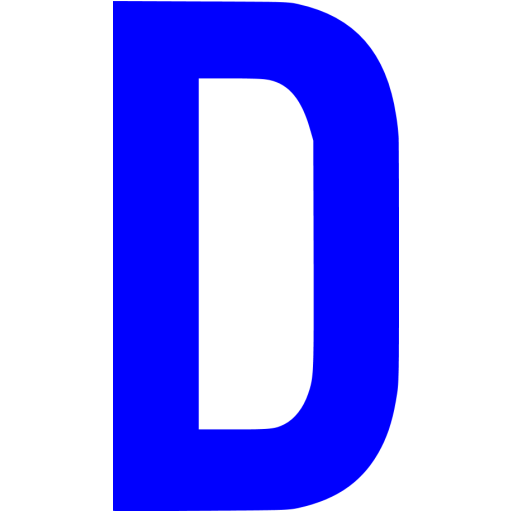 Blue letter d icon - Free blue letter icons