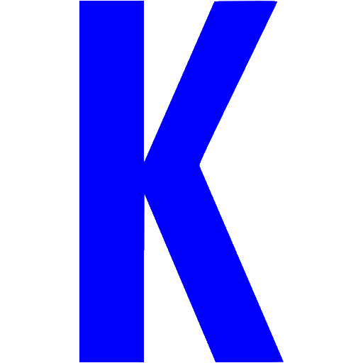 Blue letter k icon - Free blue letter icons